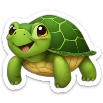turtle with nosering sticker