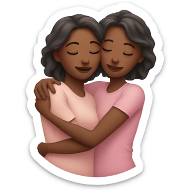 lesbian cuddles pink sticker