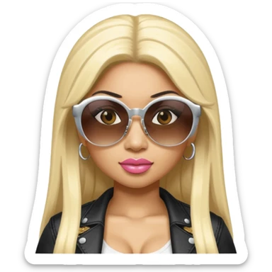 Rapper Nicki Minaj wear sunglasses sticker
