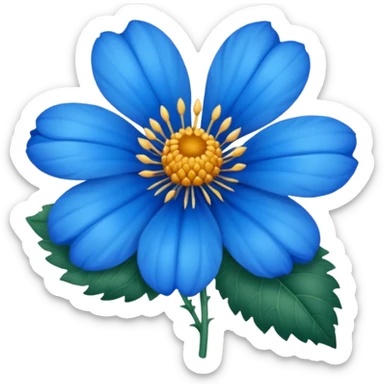 flor azul kaiser sticker