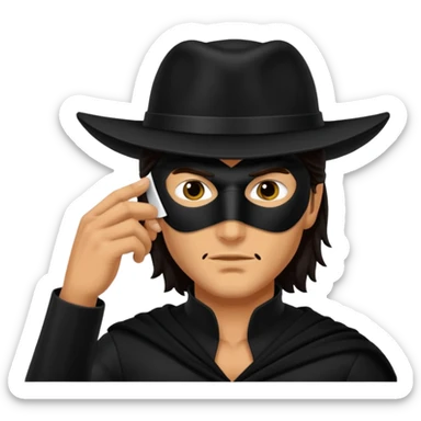 Zorro animal  quítale la máscara  sticker