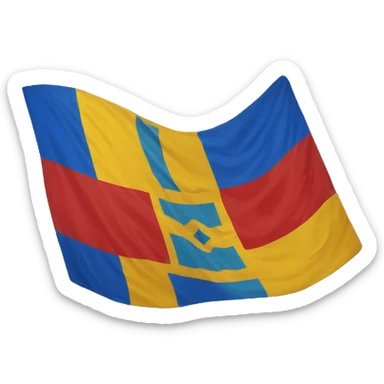 Drapeau kabyle bleu jaune et rouge sticker