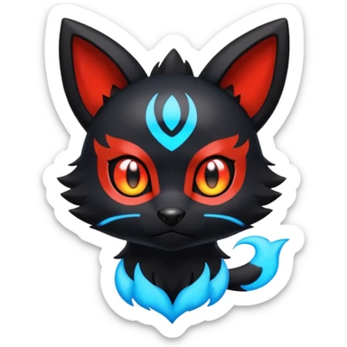 Litten-Umbreon-Zorua-fusion sticker