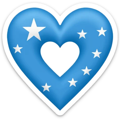 Heart flag micronesia sticker