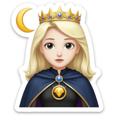 Eclipse Princess – shadow cape + lunar pin,Shadow Princesses. sticker