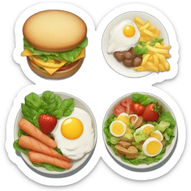 Healthy meal or unhealthy meal sticker