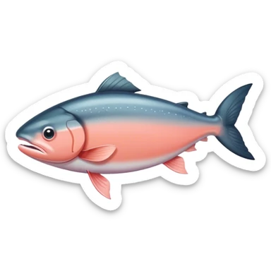 A simple drawing of a salmon crying. sticker