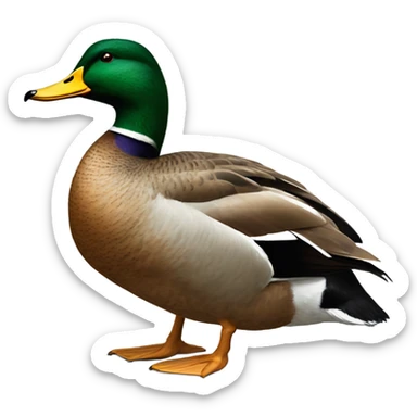 Realistic mallard drake and hen sticker