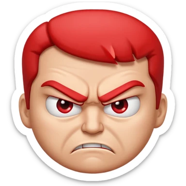An emoji for irritation sticker