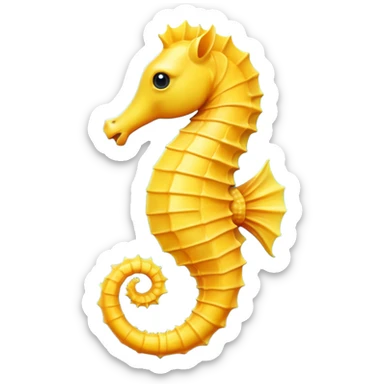 Yellow seahorse emoji sticker