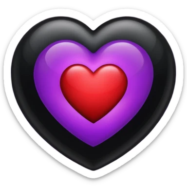 heart with a dark eclipse sticker