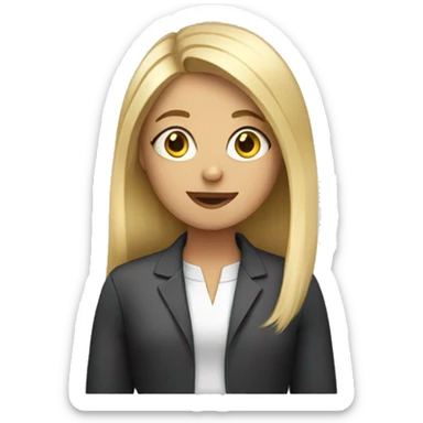 SOCIAL MEDIA MANGER,  A GIRL WITH BLONDE HAIR sticker