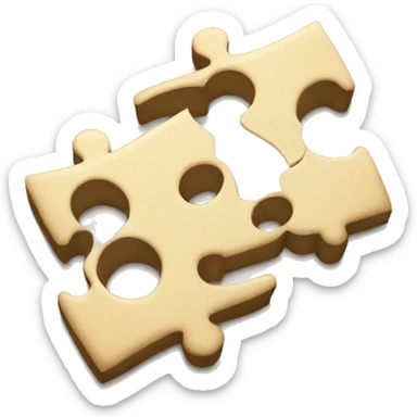 two puzzle pieces fitting together sticker