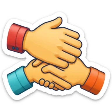 make me a retro style sticker handshake  sticker