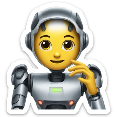 helping a robot sticker