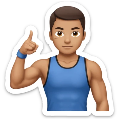Gym trainer pointing at the camera sticker