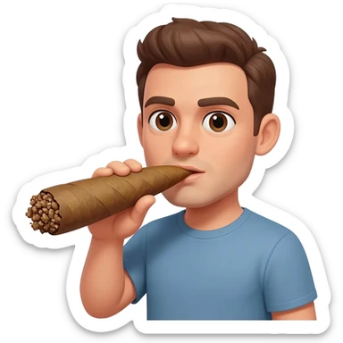 Smoking an EXTRA HUGE  joint sticker