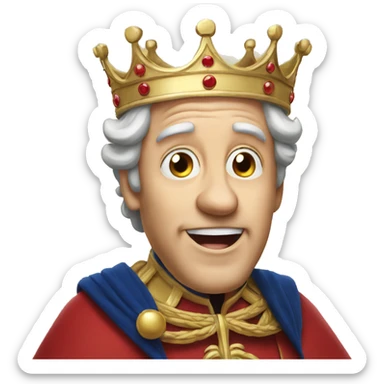 the king of great britain is surprised sticker