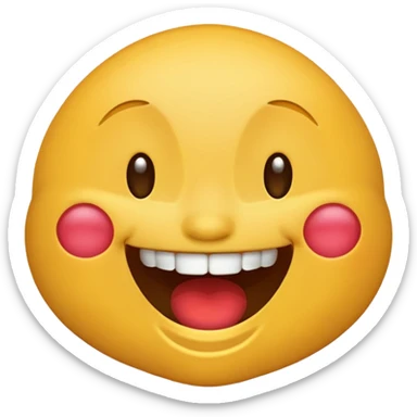 Classic iPhone laughing emoji  sticker