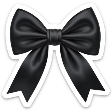 Black bow sticker