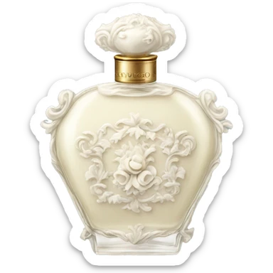 Vintage rococo perfume pale white sticker