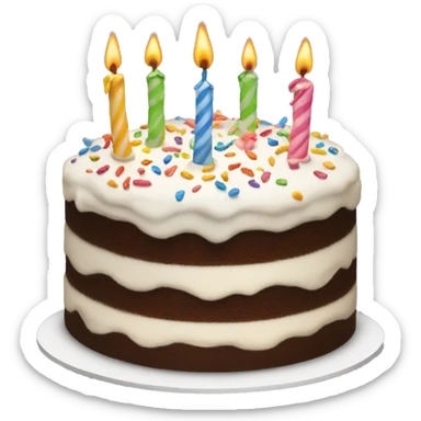 Birthday cake sticker