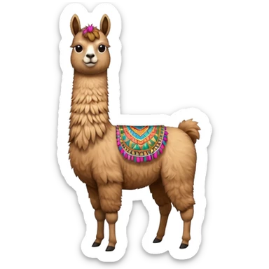 Llama with a 4 on it  sticker