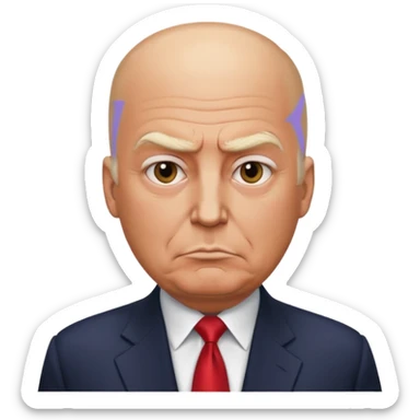 President Trump is bald  sticker