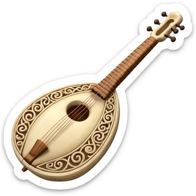 prehistoric musical instrument sticker