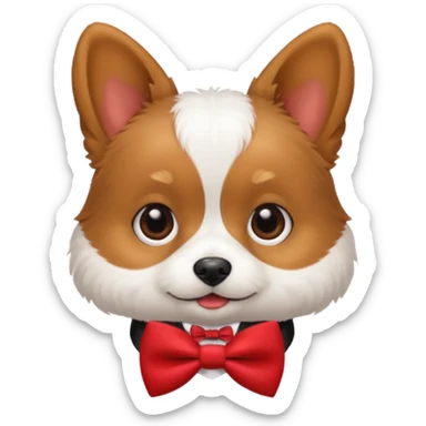 cutest dog ever with accessories sticker