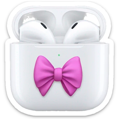 airpod max with bows sticker