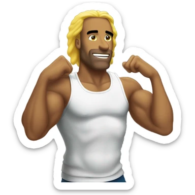 Photo in mirror after gym simpson style sticker