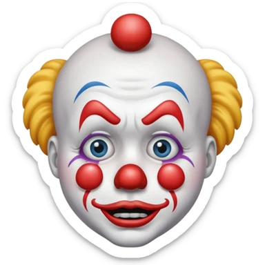 clowns with crying 😢 face without tears sticker