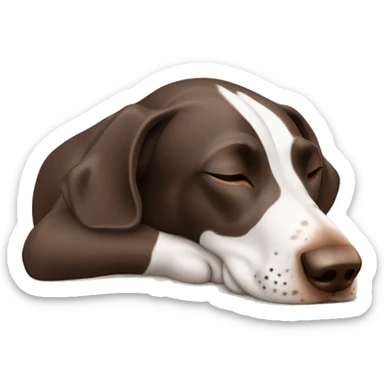 German Shorthaired Pointer sleeping sticker