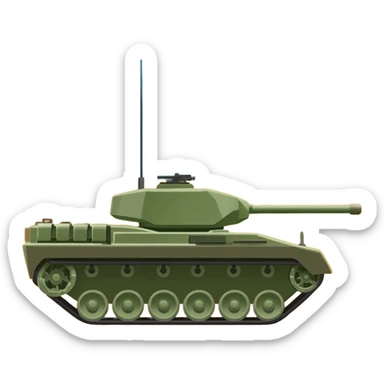 Tank in desert sticker