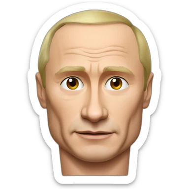 vladimir putin with muscles sticker