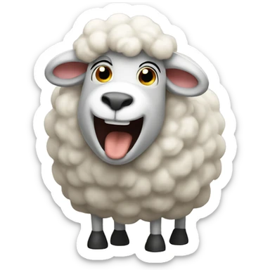 Sheep singing sticker