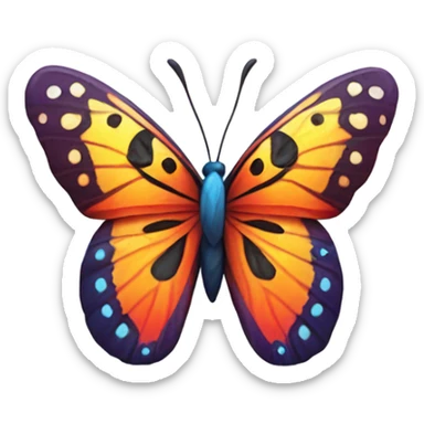 A bright butterfly sticker
