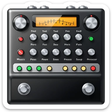 Music processor pedal sticker