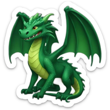 Dark Green dragon sticker