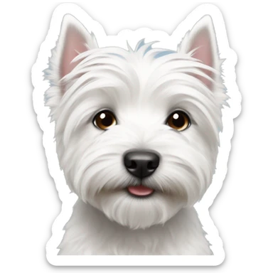 dog westie puppy sticker