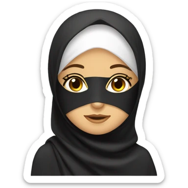 girl with niqab sticker