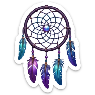  Dark iridescent gradient dreamcatcher sticker