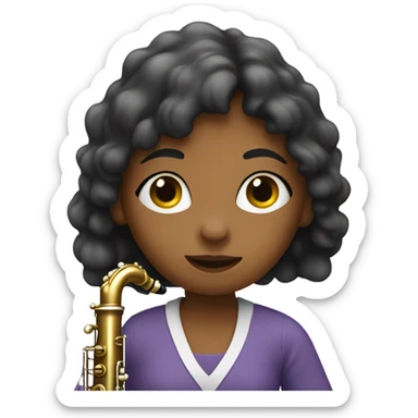 Girl playing oboe sticker