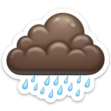 Cinematic Realistic Nimbus Emoji, Dark and foreboding, with thick, heavy clouds swirling ominously in the sky. The clouds are dense with rain, ready to pour down as the atmosphere charges with energy and anticipation. Soft glowing outline, capturing the essence of stormy tension and impending rain in a dense nimbus cloud! sticker