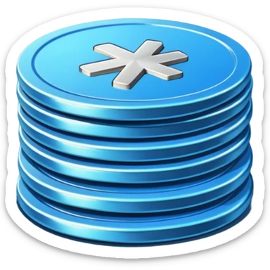 blue coins credit pack sticker