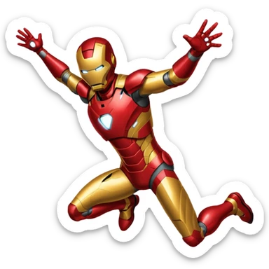 ironman flying sticker
