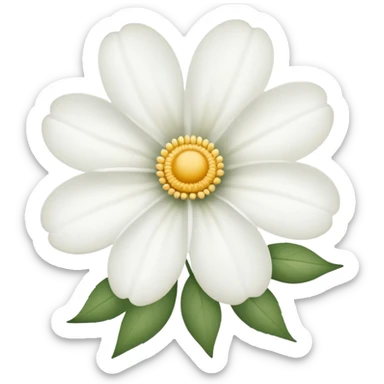 Flor blanca de sentido pésame sticker