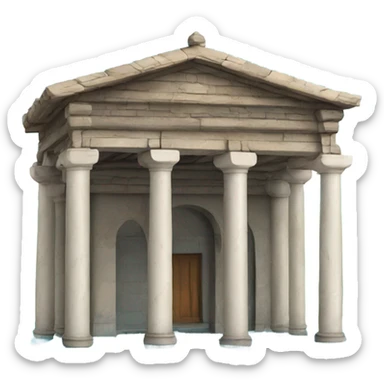 Old Turkish building with pillars in water sticker