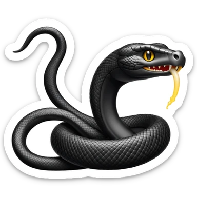 uma lamparina tradicional branca   com uma cobra  preta em volta da lamparina  sticker